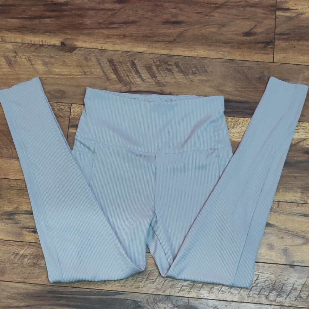 Light Gray Ribbed Leggings